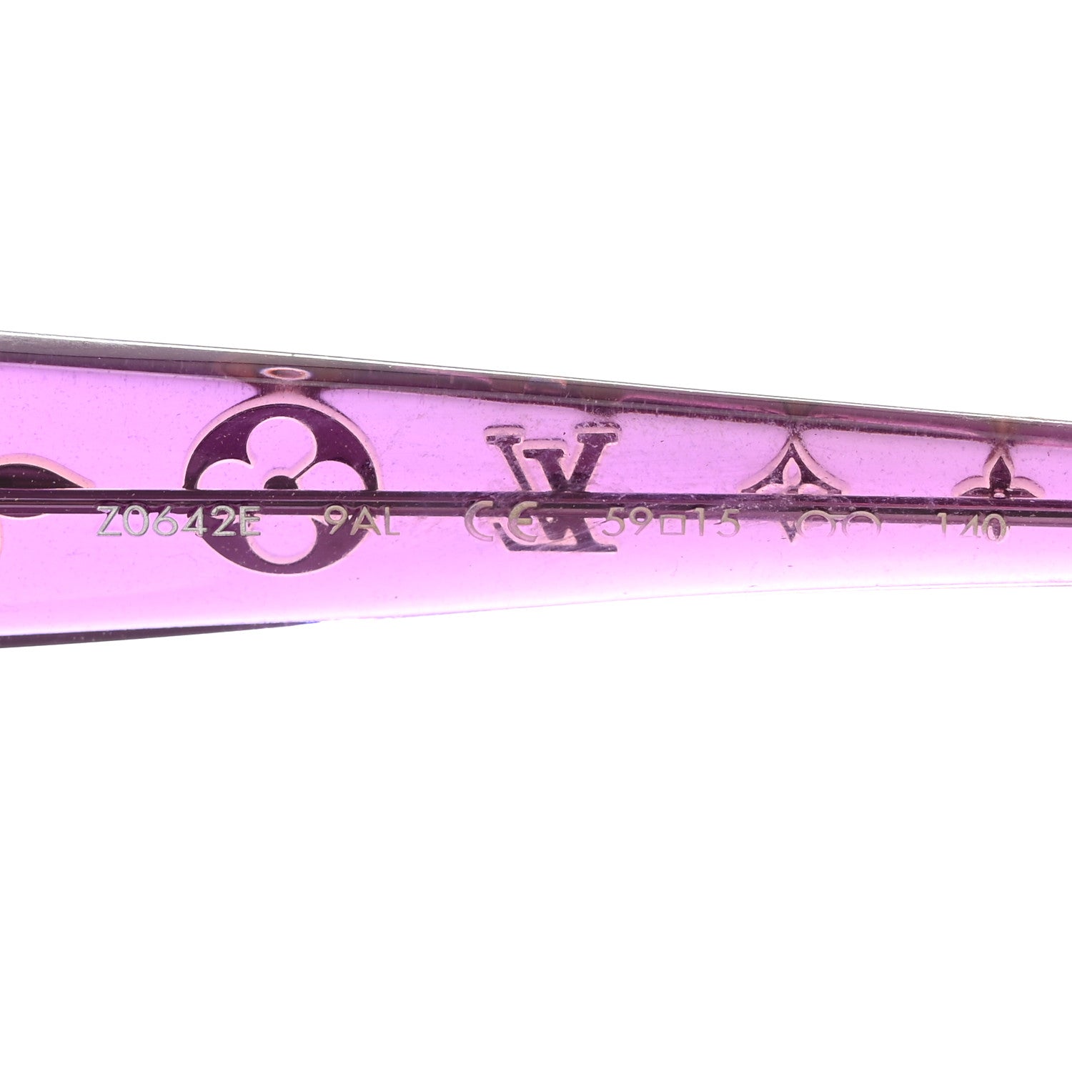 Louis Vuitton Obsession GM Z0642E Sunglasses Violet Glitter 6 of 8