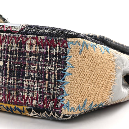 Chanel Denim Tweed Patchwork Jumbo Single Flap Multicolor 11 of 13