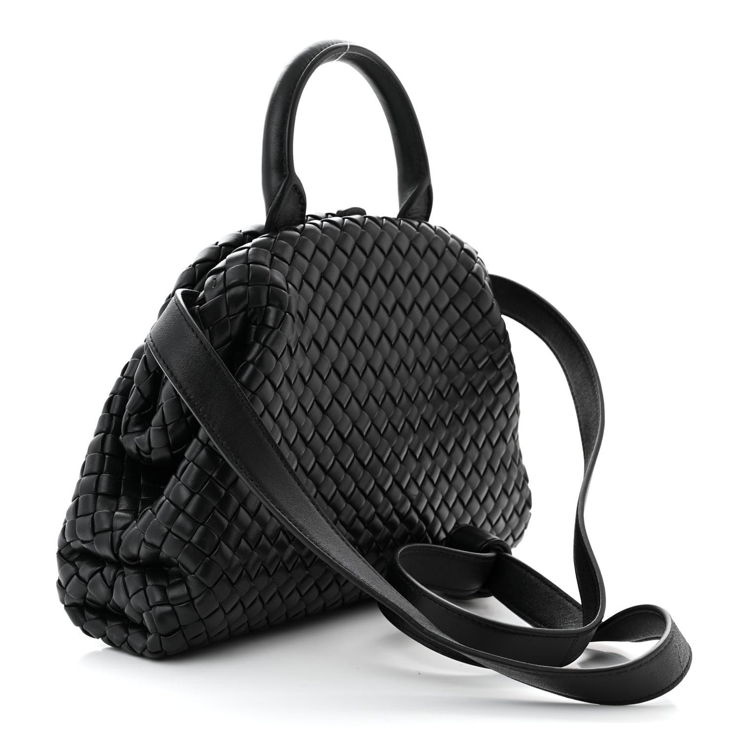 Nappa Intrecciato Small Padded The Handle Black