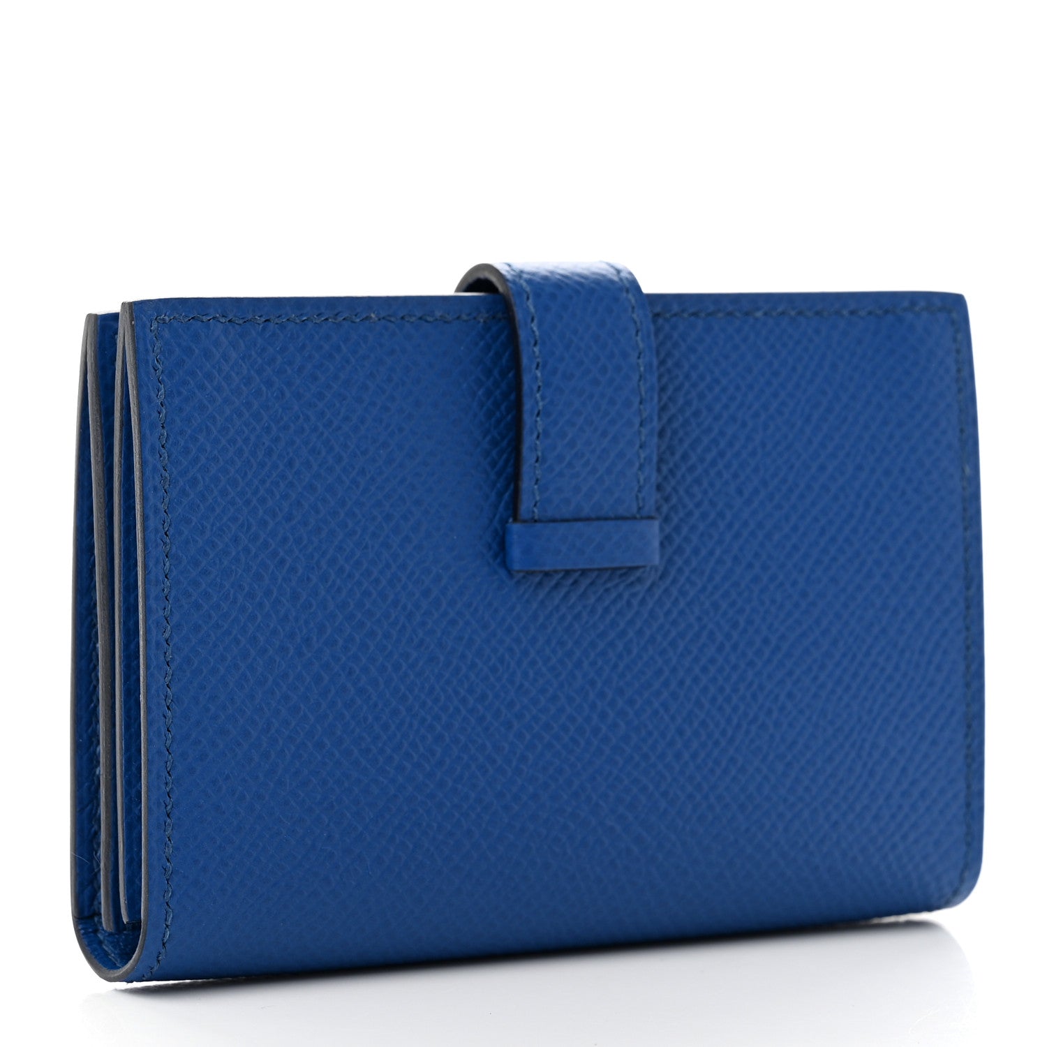 Hermes Epsom Bearn Card Holder Wallet Bleu Zellige 3 of 7