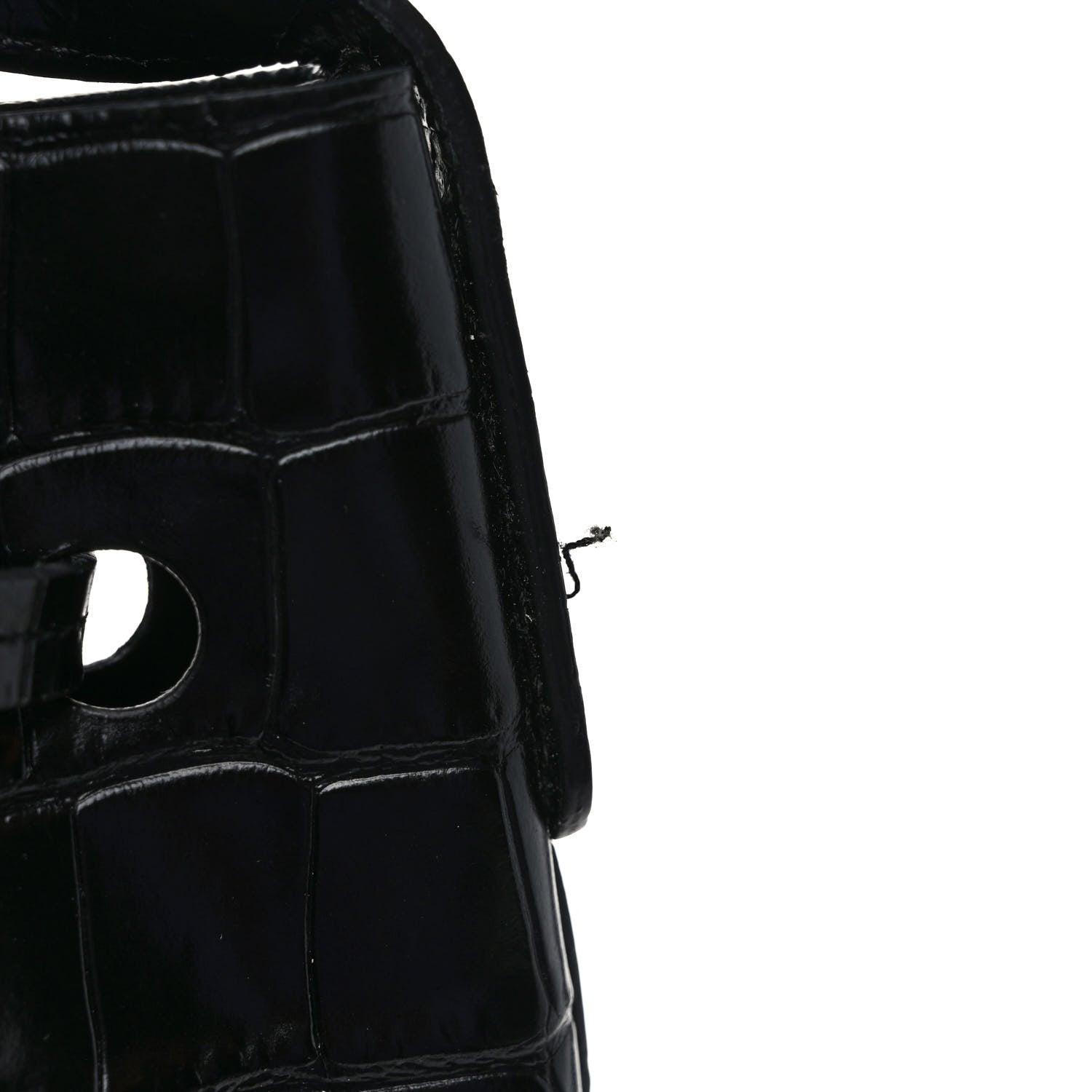 Mansur Gavriel Crocodile Embossed Bucket Bag Black 12 of 12