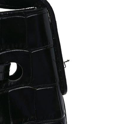 Mansur Gavriel Crocodile Embossed Bucket Bag Black 12 of 12