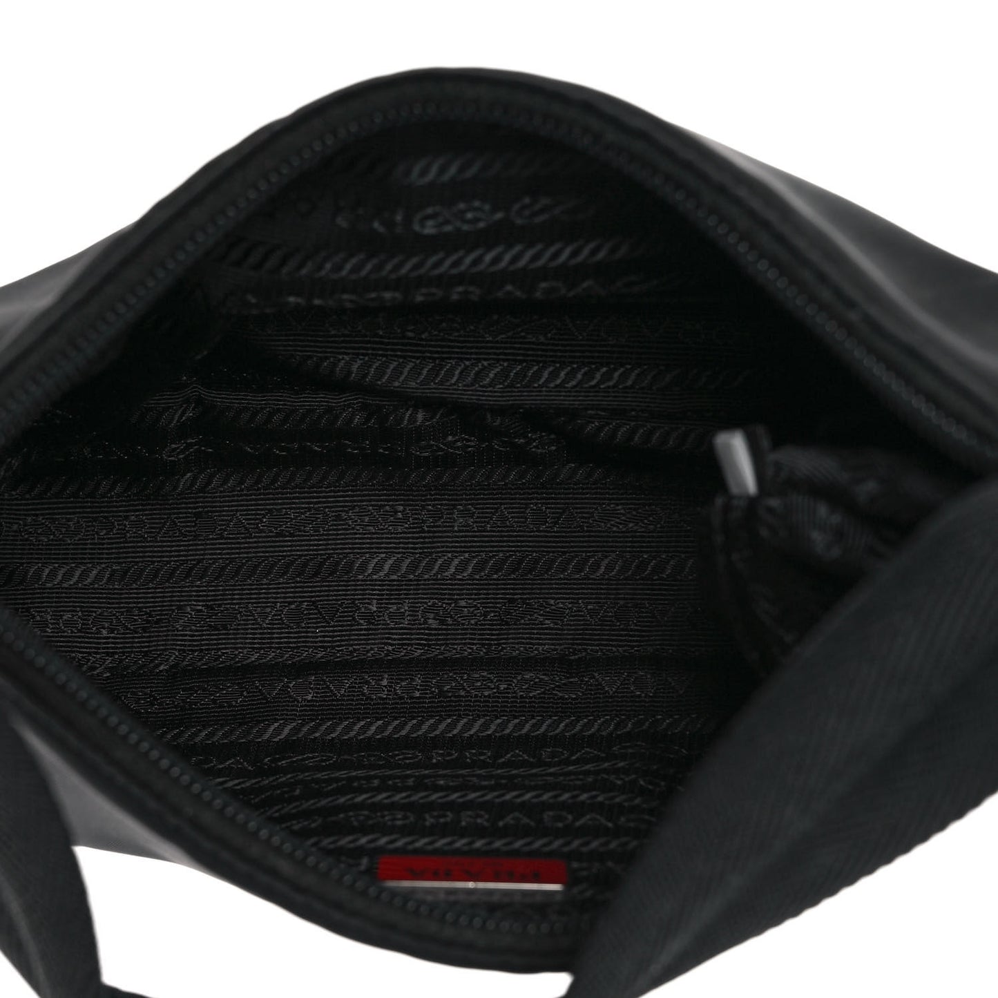 Tessuto Nylon Saffiano Lunar New Year Mini Re-Edition 2000 Bag Black Fuoco