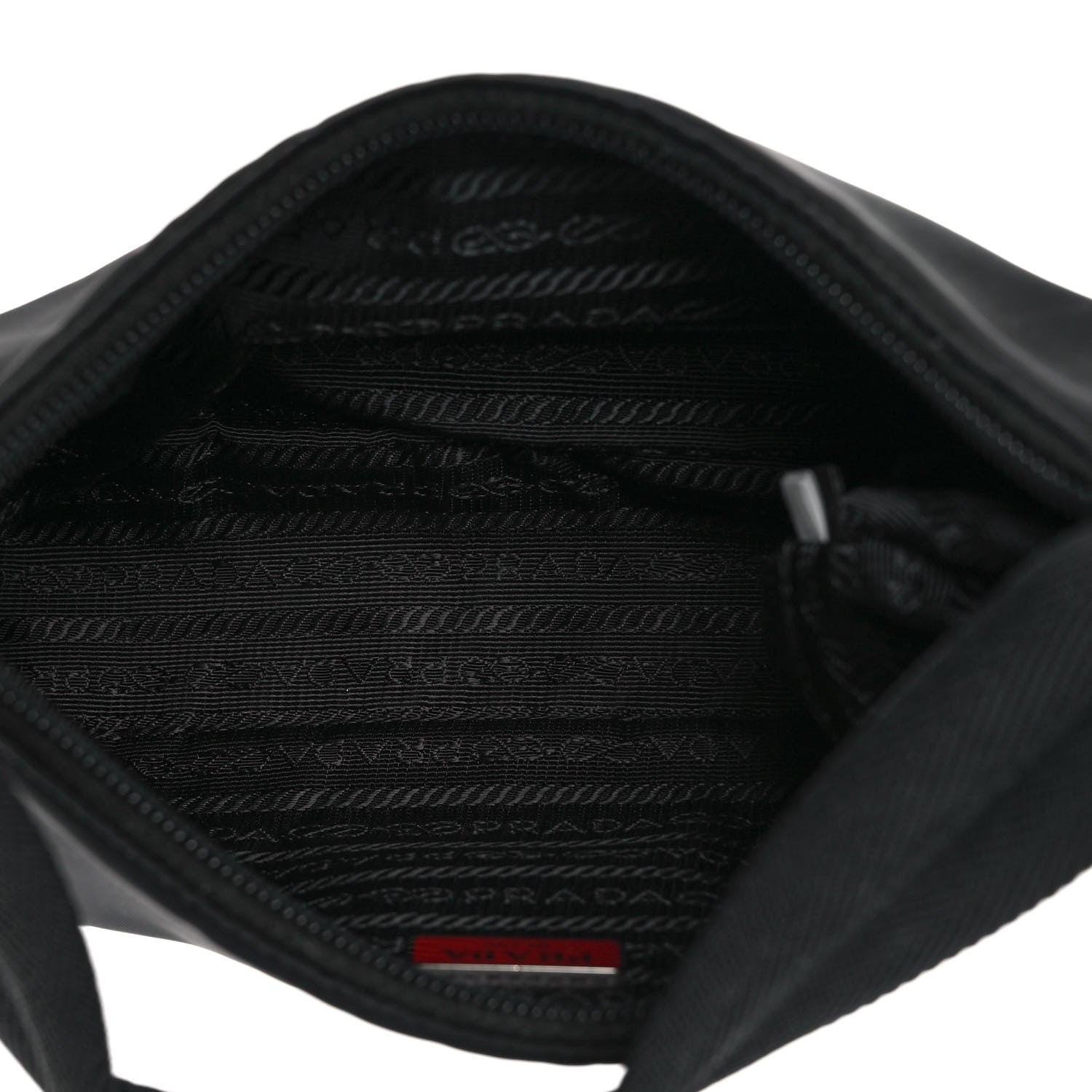 Prada Tessuto Nylon Saffiano Lunar New Year Mini Re-Edition 2000 Bag Black Fuoco 5 of 10