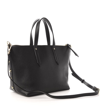 Jimmy Choo Grainy Calfskin Star Studded Bria Tote Black 4 of 10