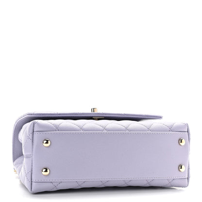 Chanel Caviar Quilted Mini Coco Handle Flap Light Purple 4 of 11