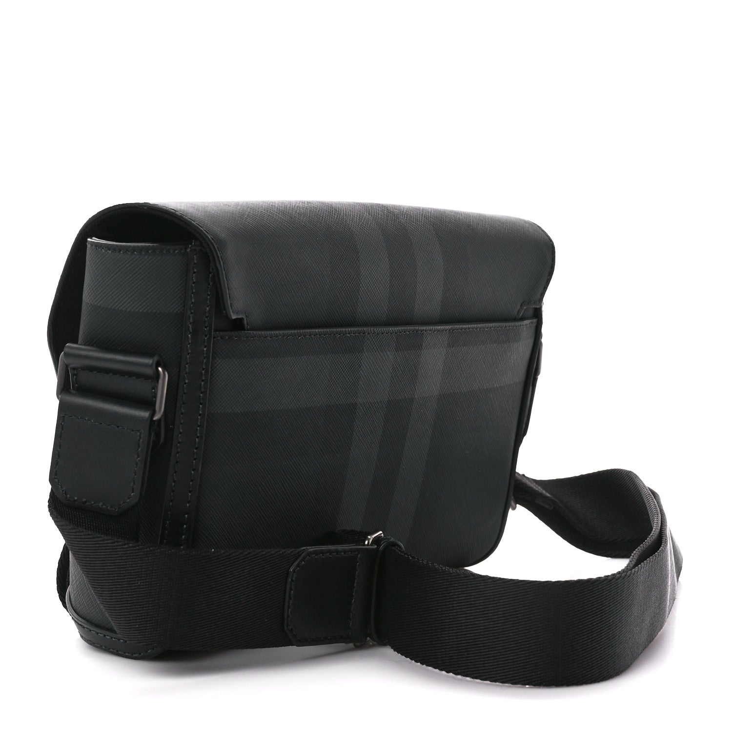 Burberry Check Small Wright Messenger Charcoal 3 of 12