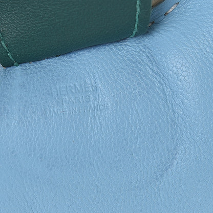 Hermes Milo Lambskin Grigri Rodeo Horse Bag Charm MM Celeste Malachite Craie 3 of 4
