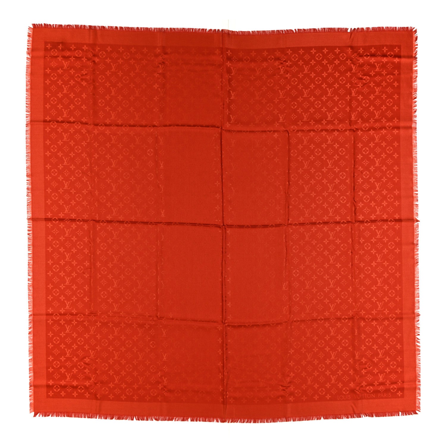 Louis Vuitton Silk Wool Monogram Shawl  Orient 1 of 3