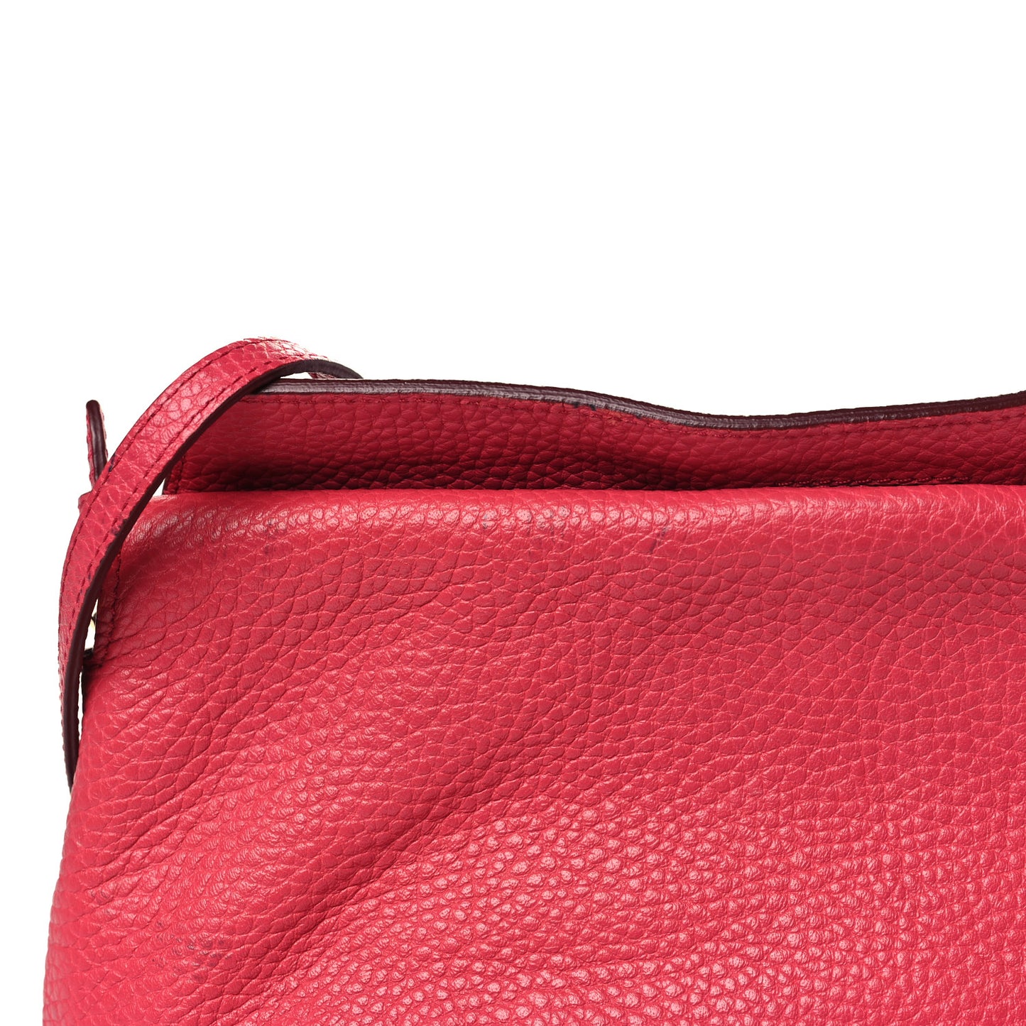 London Grainy Calfskin Small Leah Pink Azalea