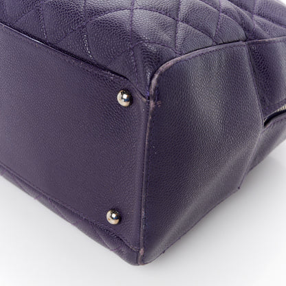 Chanel Caviar Quilted Bowler Dark Purple 11 of 12