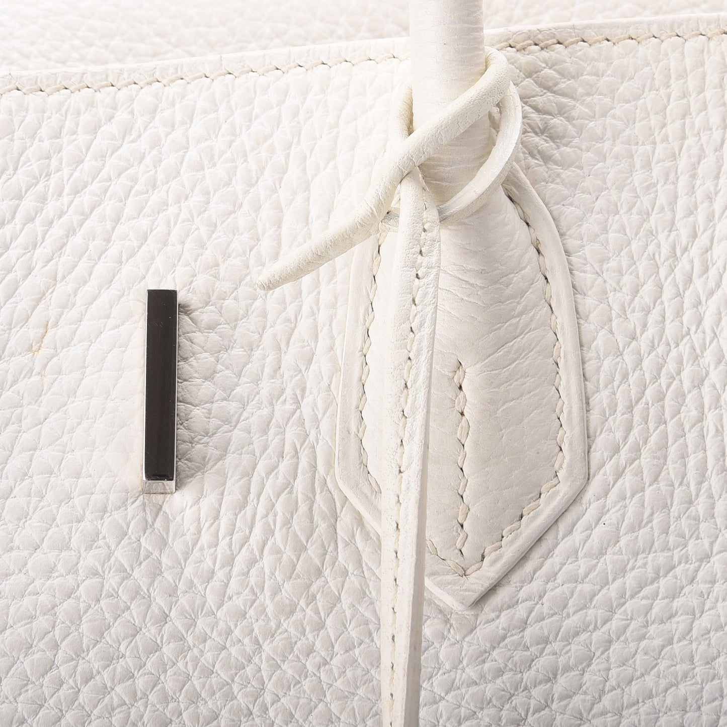 Taurillon Clemence Birkin 30 White