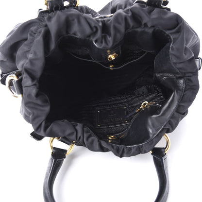 Prada Tessuto Nylon Jacquard Logo Tote Black 6 of 10