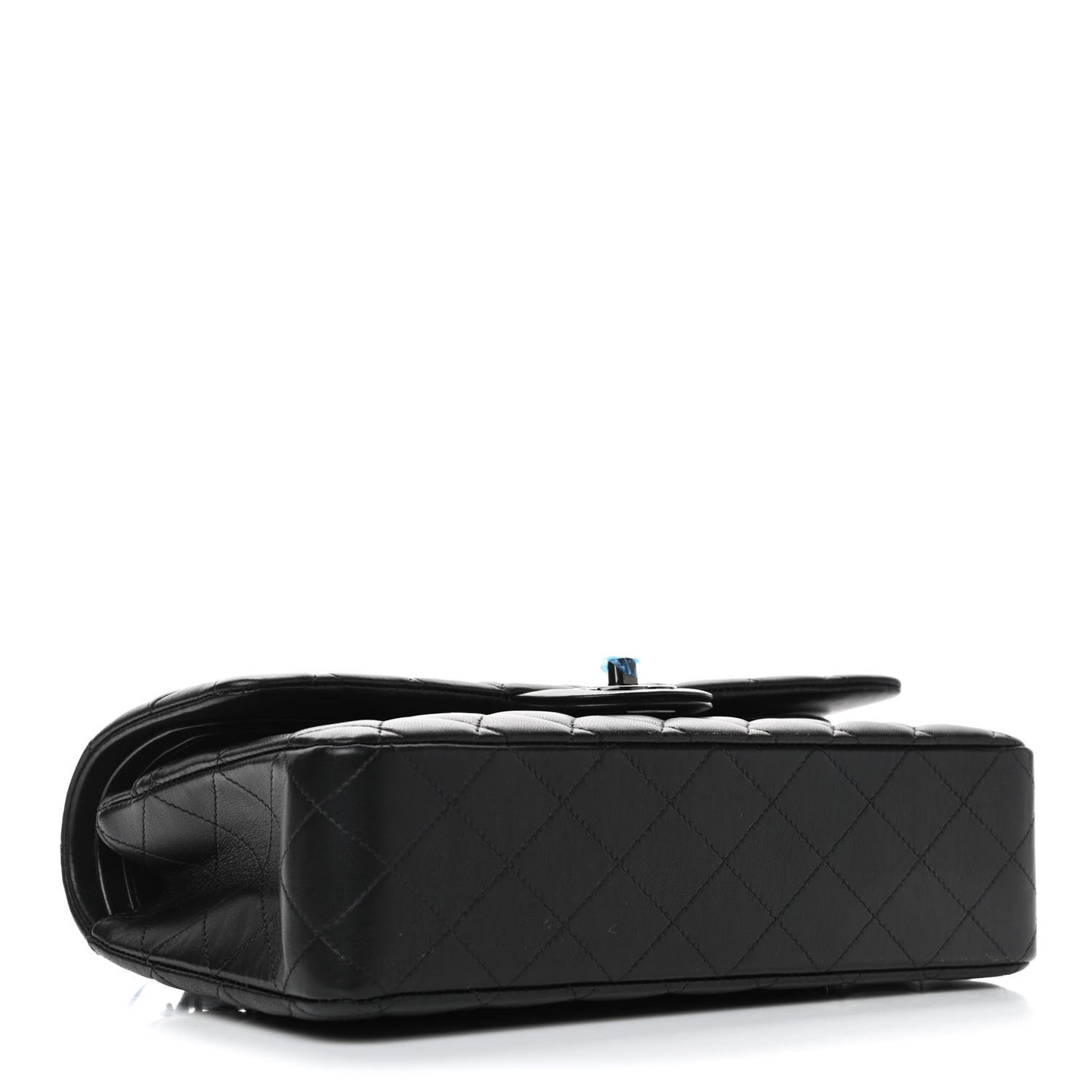 Lambskin Quilted Medium Double Flap So Black