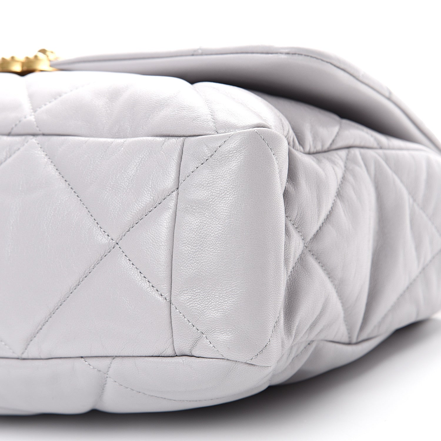 Chanel Goatskin Quilted Maxi 19 Flap Grey 9 of 9