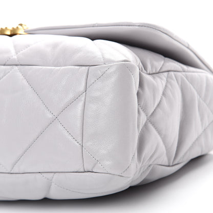 Chanel Goatskin Quilted Maxi 19 Flap Grey 9 of 9