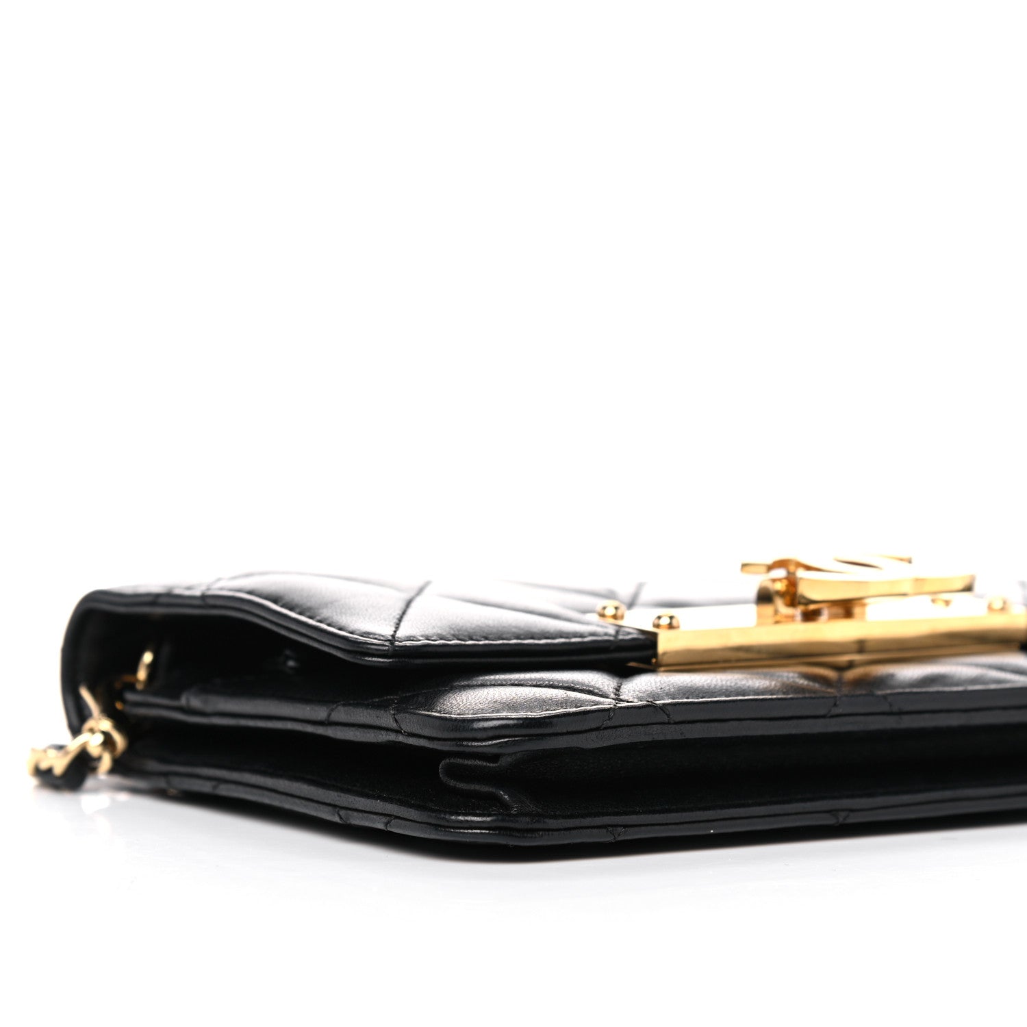 Chanel Lambskin Quilted Golden Class Wallet on Chain WOC Black 8 of 14