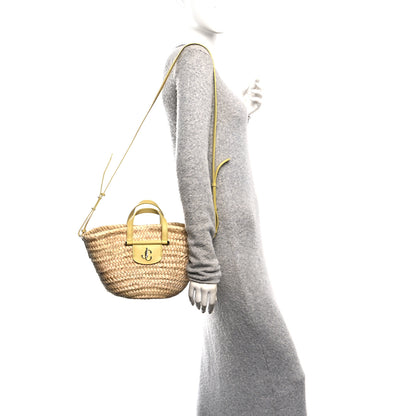 Jimmy Choo Palm Leaf Raffia Small Macy Tote Natural Sunbleached 2 of 11