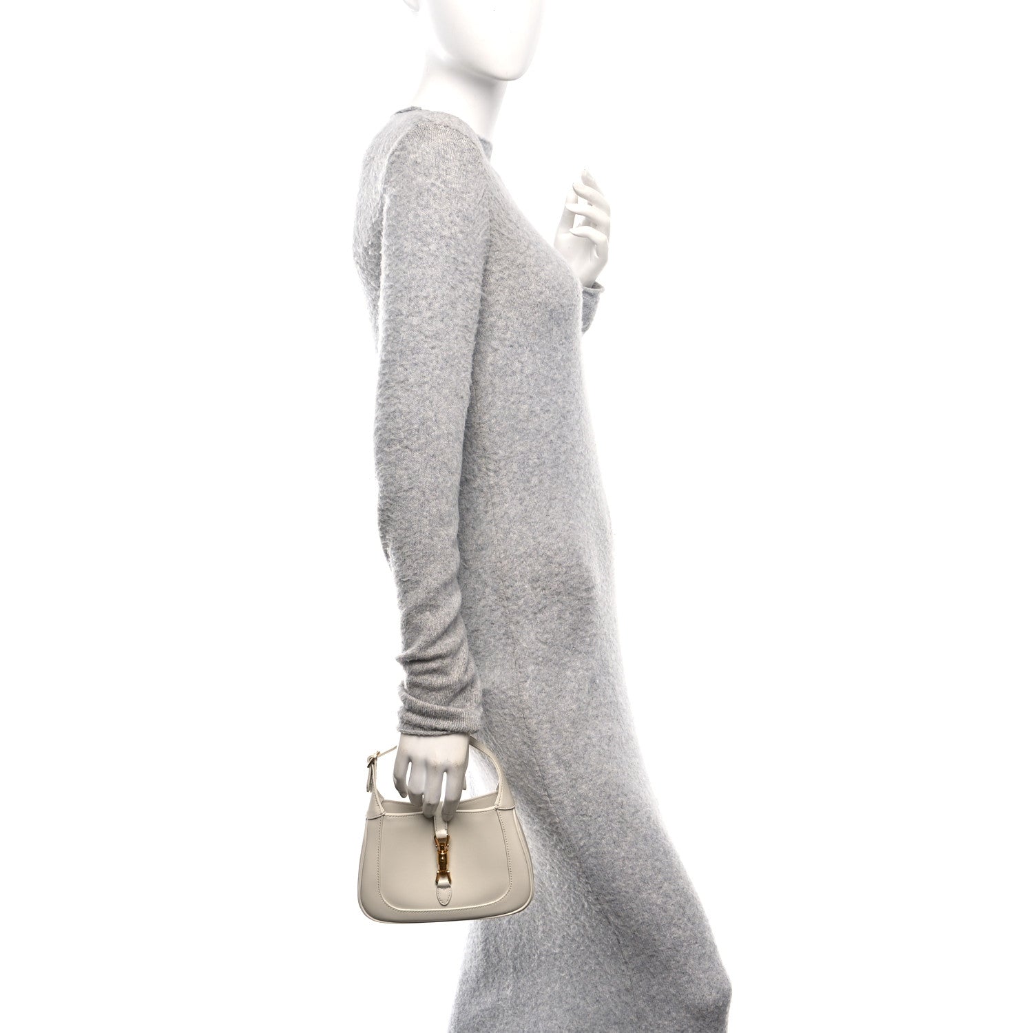 Gucci Boarded Dyana Lux Calfskin Mini Jackie 1961 Hobo Mystic White 2 of 11