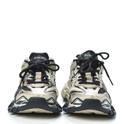 Balenciaga Rubber Mesh Bi-Color Mens Track.2 Open Sneakers 40 Beige Black 2 of 6