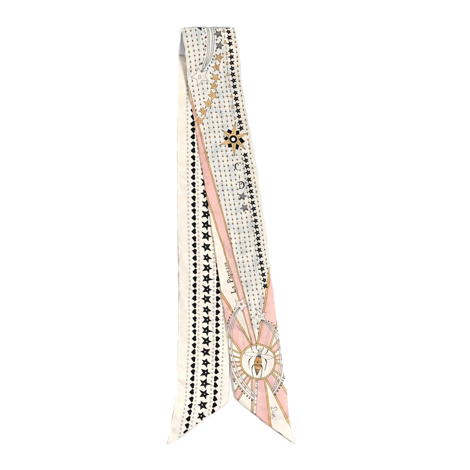 Christian Dior Silk High Priestess Tarot Mitzah Scarf Off White 2 of 3