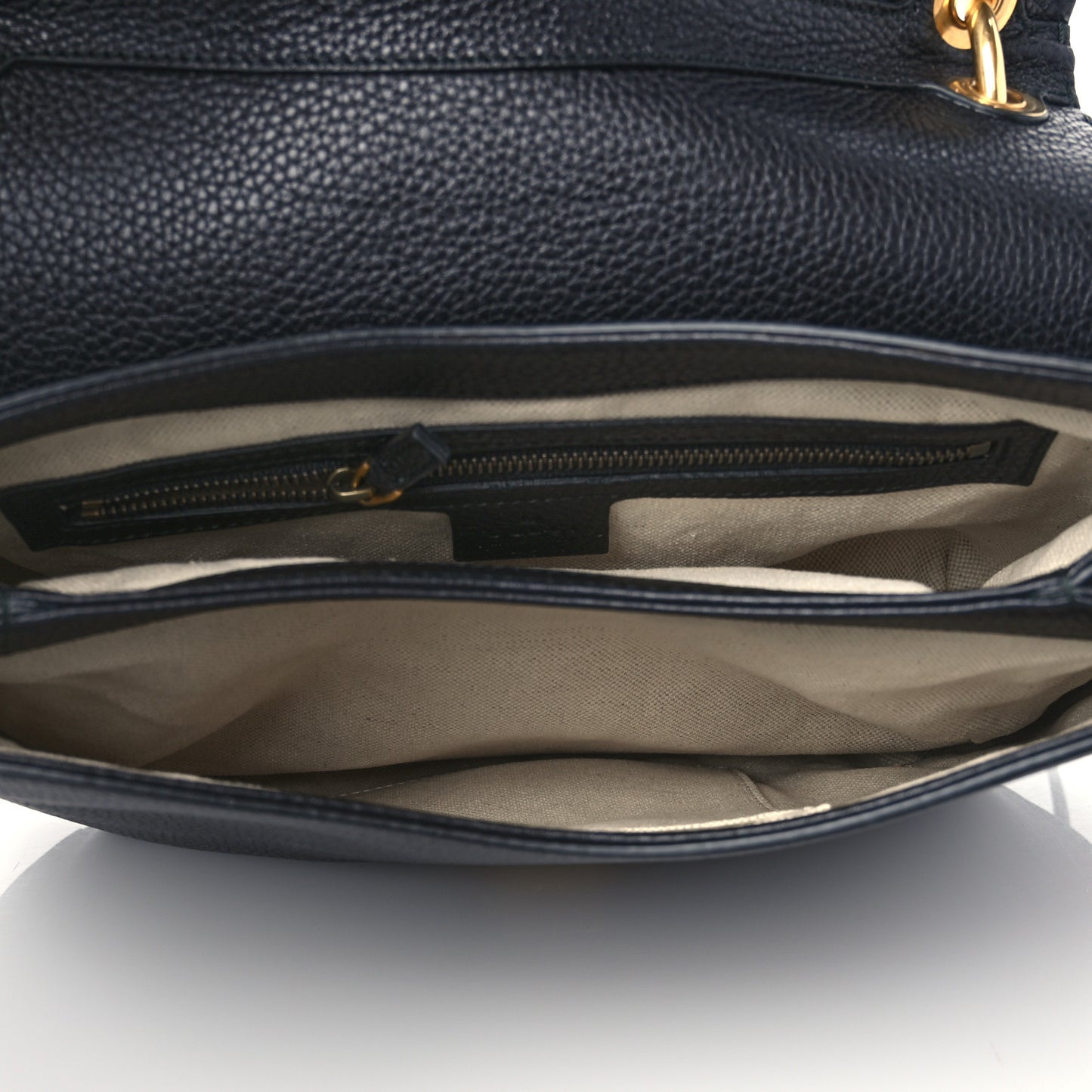 Cellarius Calfskin Feline GG Marmont Flap Shoulder Bag Black