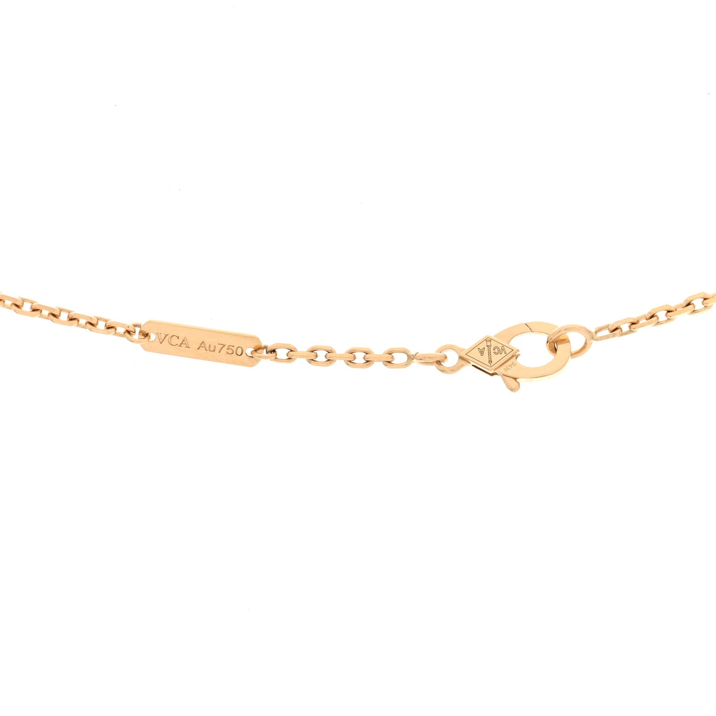 18K Yellow Gold Blue Agate Magic Alhambra Long Necklace
