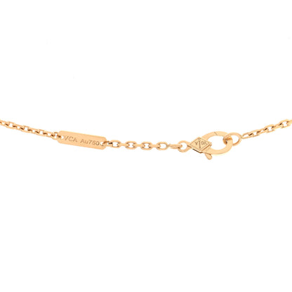Van Cleef & Arpels 18K Yellow Gold Blue Agate Magic Alhambra Long Necklace 4 of 5