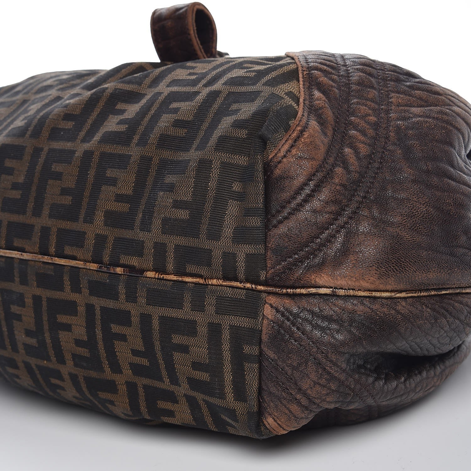 Fendi Zucca Nappa Nuvolata Vitello Tortuga Spy Tobacco Moro 17 of 17