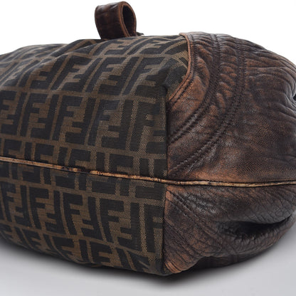 Fendi Zucca Nappa Nuvolata Vitello Tortuga Spy Tobacco Moro 17 of 17