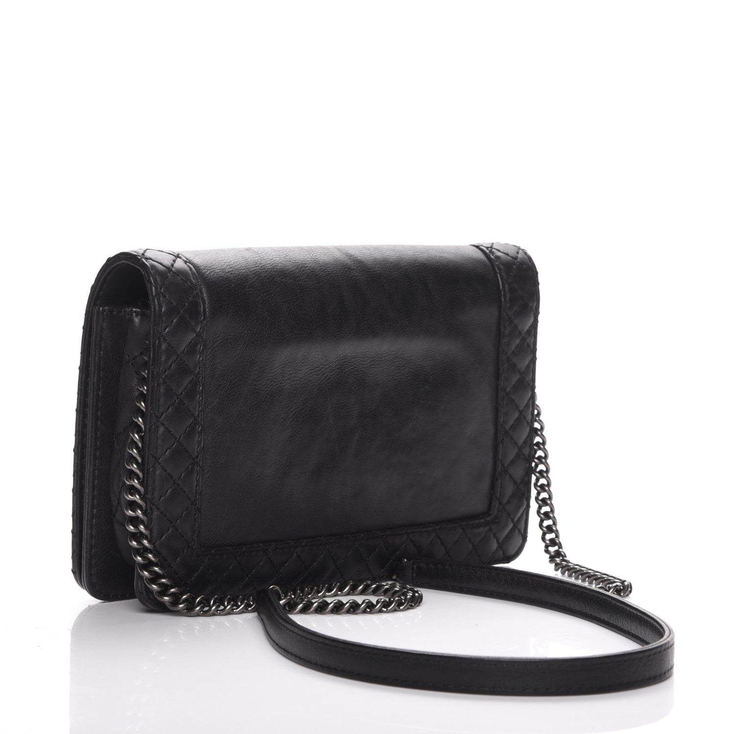 Chanel Calfskin Small Boy Reverso Flap Black 3 of 8