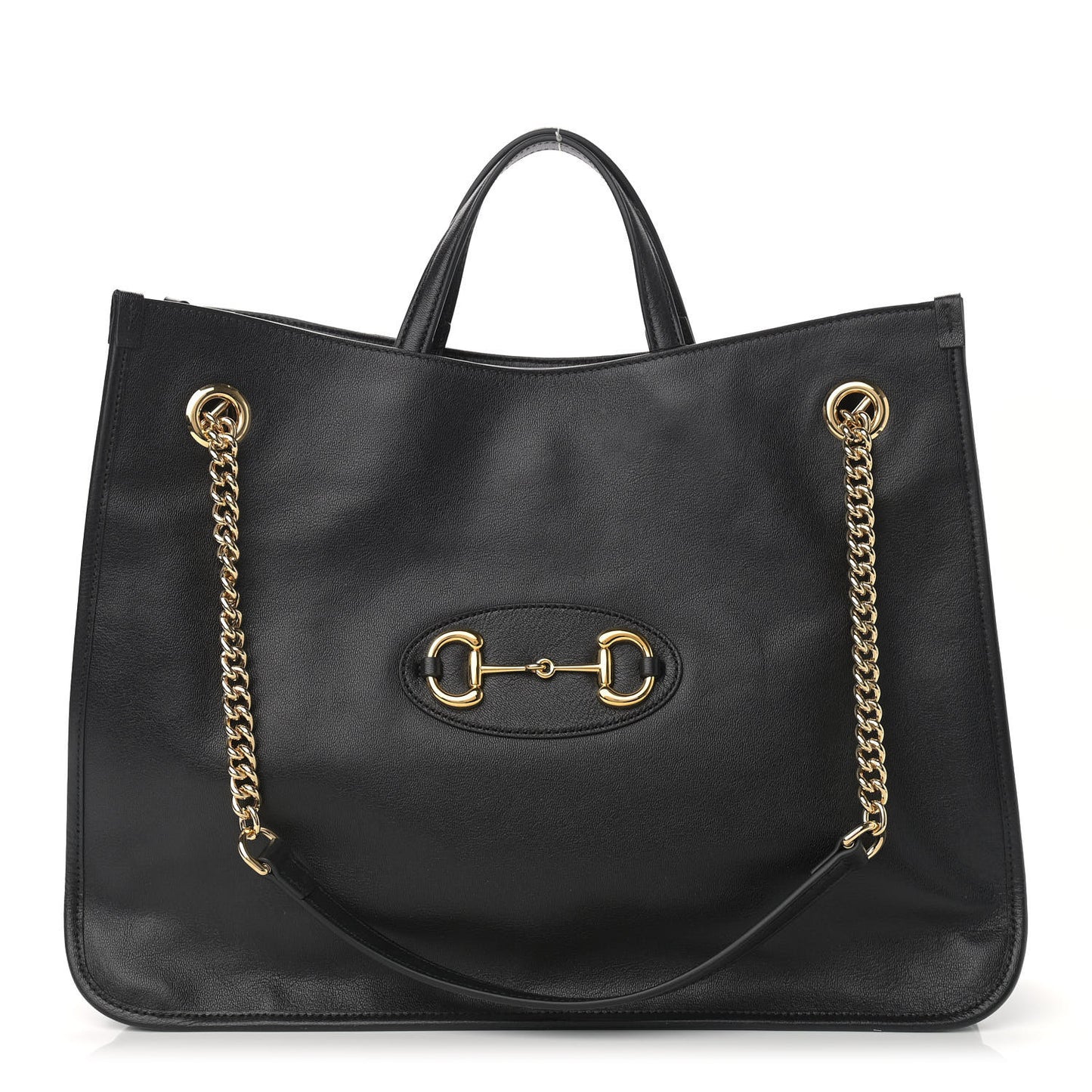 Calfskin Large Horsebit 1955 Tote Bag Black