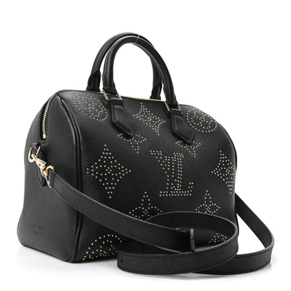 Louis Vuitton Empreinte Monogram Giant Studded Speedy Bandouliere 25 Black 3 of 9