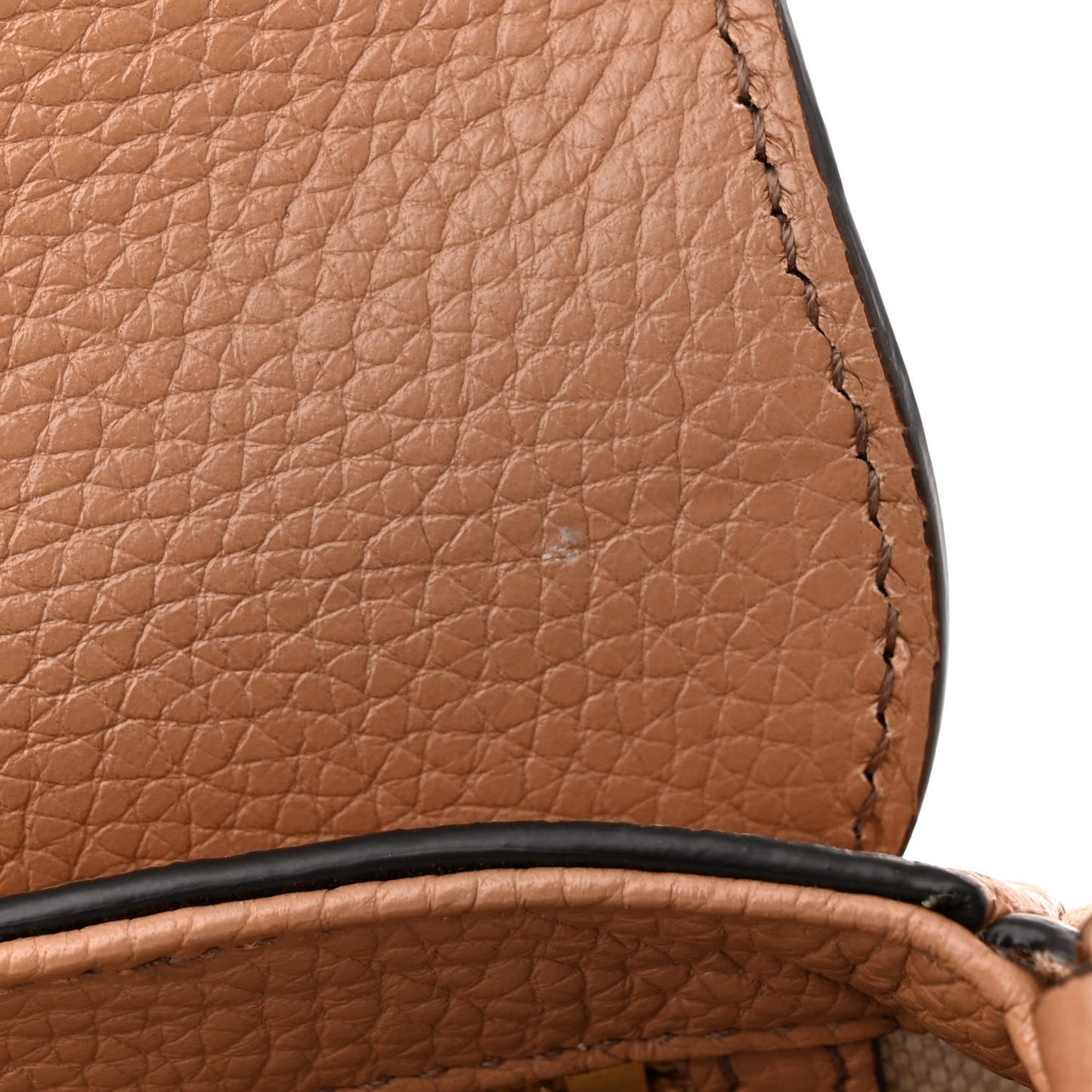Pebbled Calfskin Medium Soho Flap Crossbody Camelia