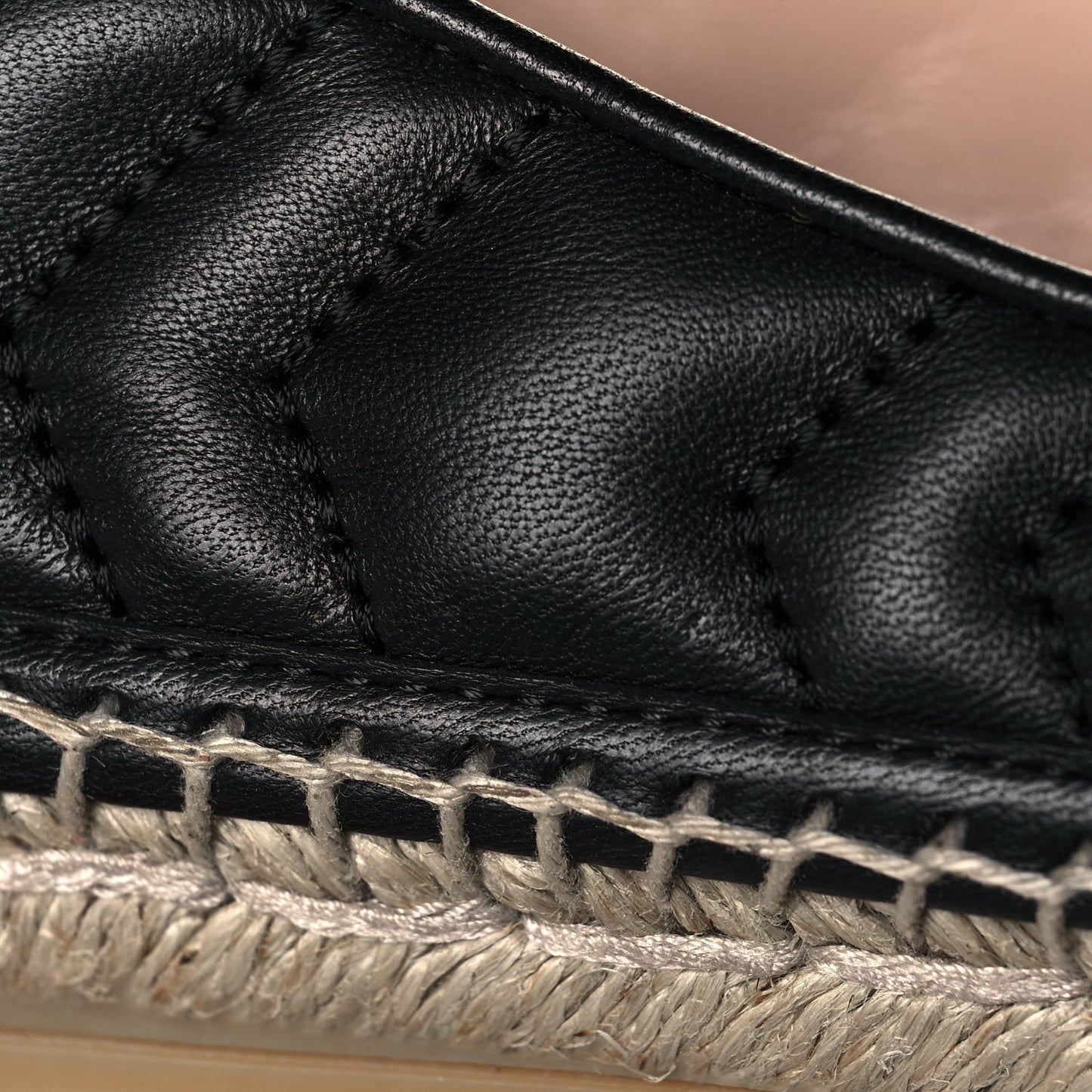 Nappa Matelasse GG Marmont Espadrilles 37 Black