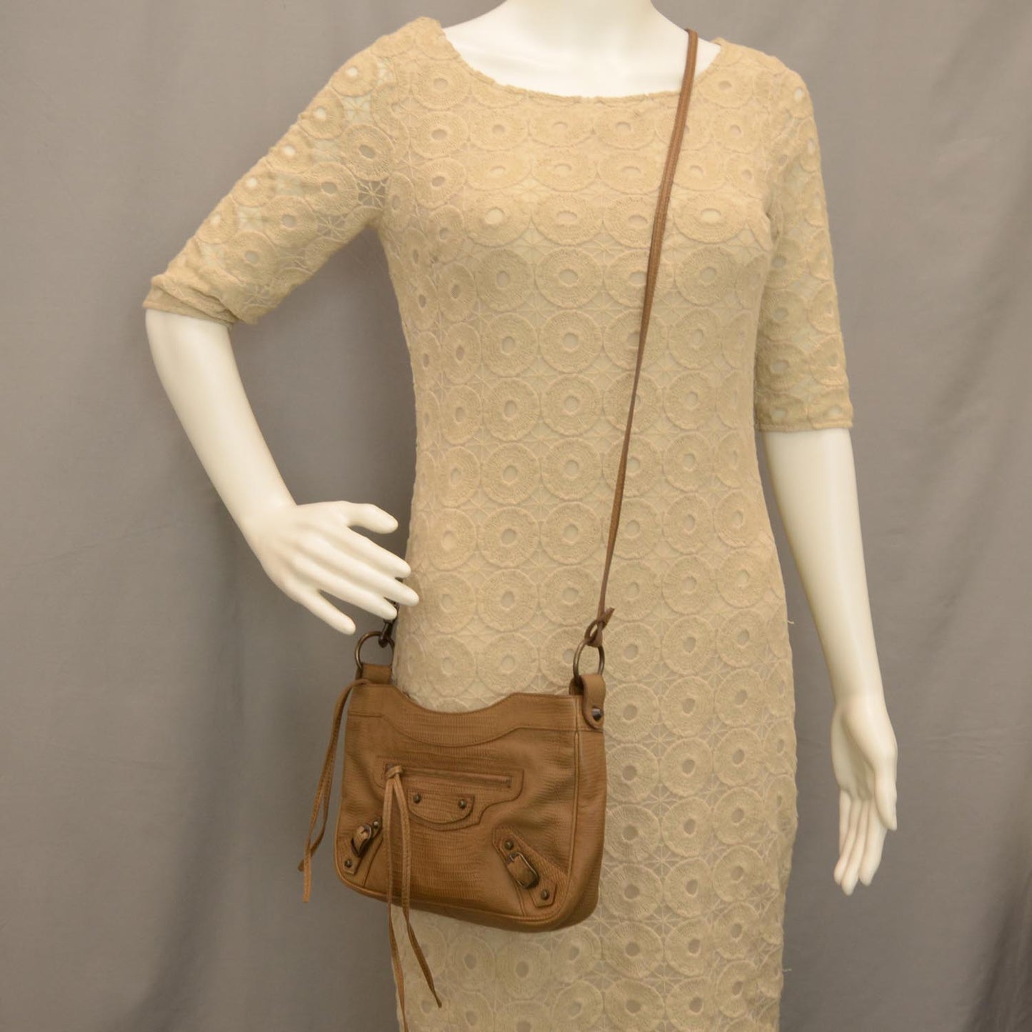 Agneau Lizard Embossed Classic Hardware Hip