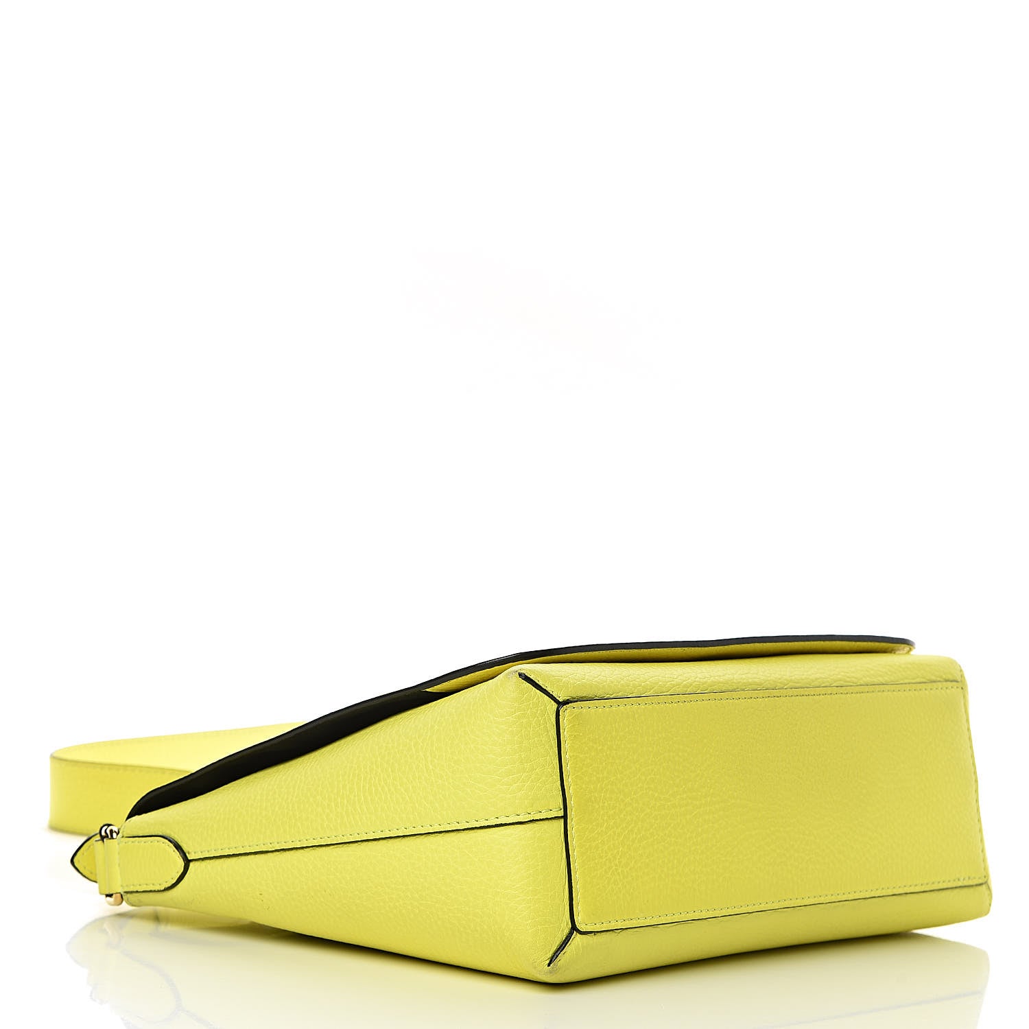 Burberry Signature Grain Small Burleigh Crossbody Bag Neon Yellow 4 of 18