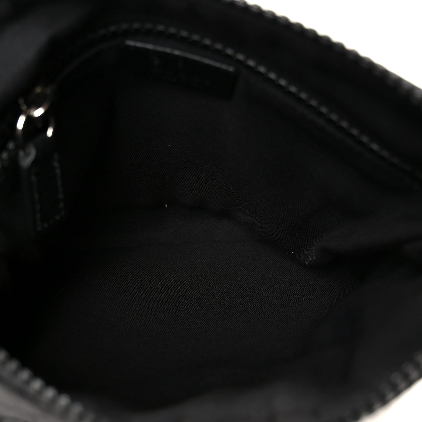 Nylon Monogram Mini Flat Messenger Bag Black