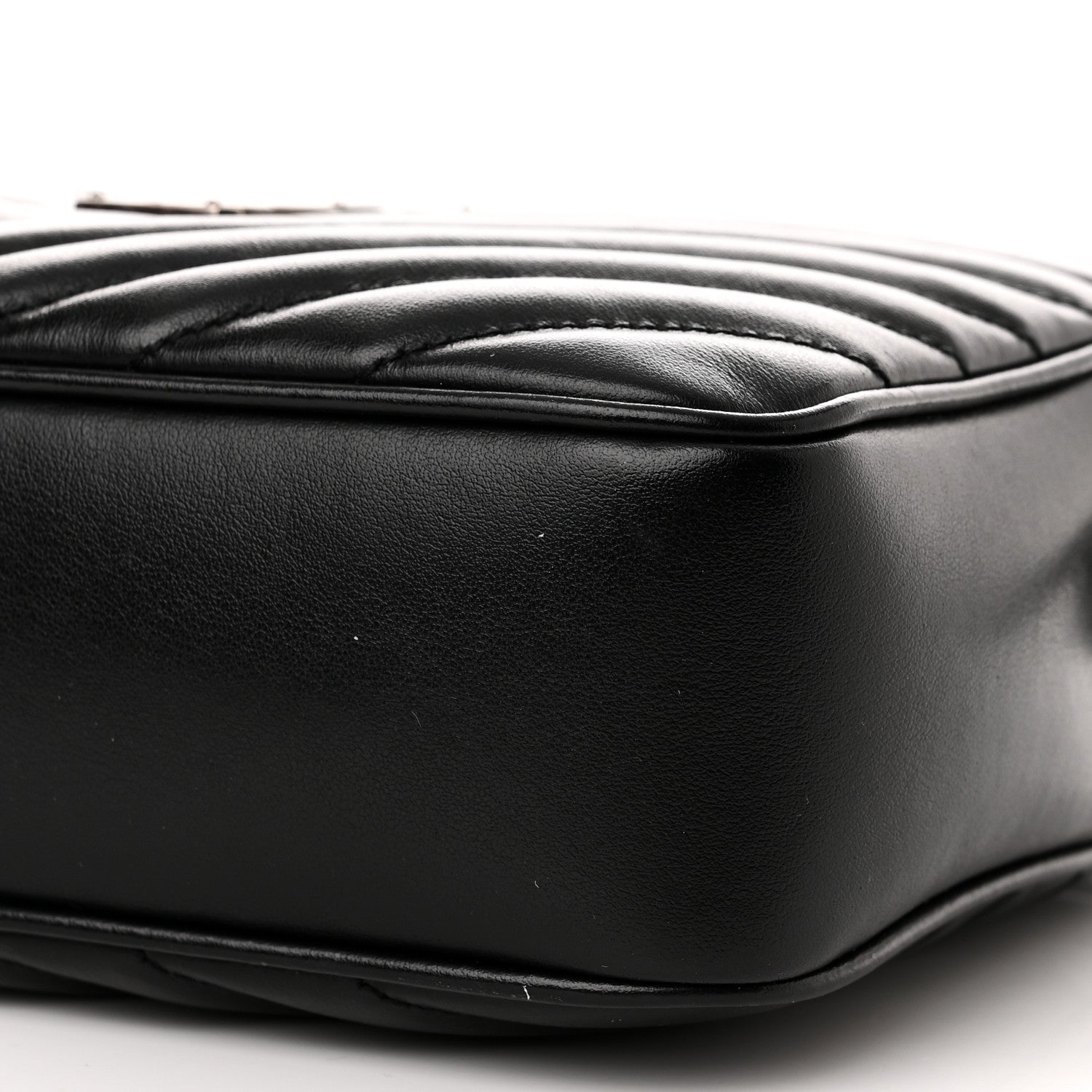 Saint Laurent Calfskin Matelasse Monogram Lou Camera Bag Black 11 of 13