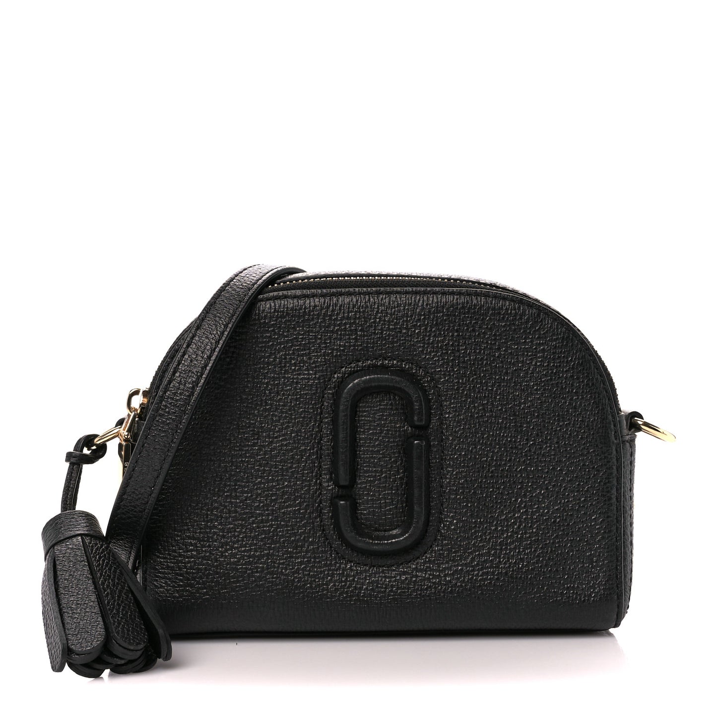 Calfskin Shutter Camera Crossbody Bag Black