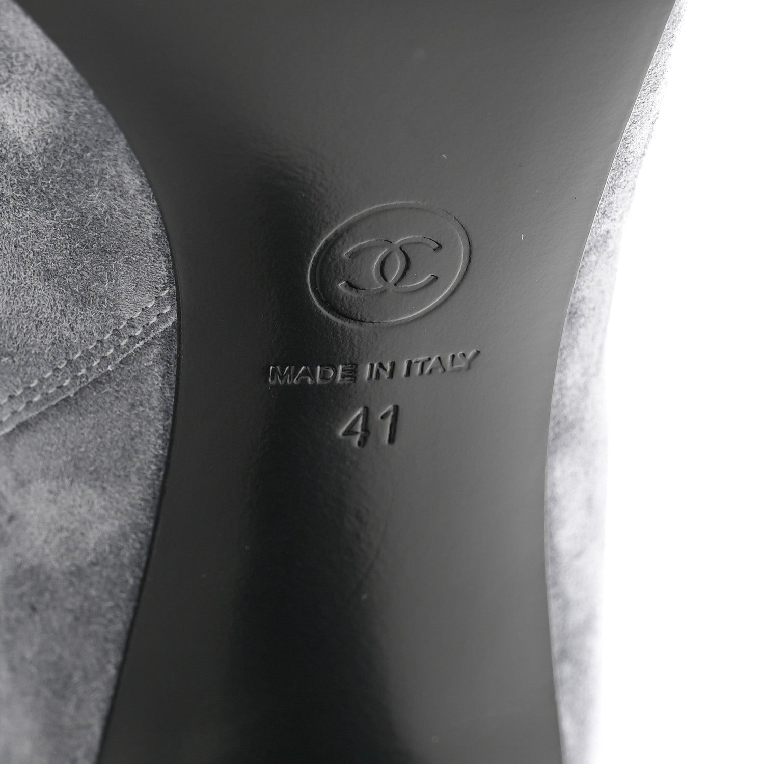 Chanel Suede High Boots 41 Grey 7 of 10