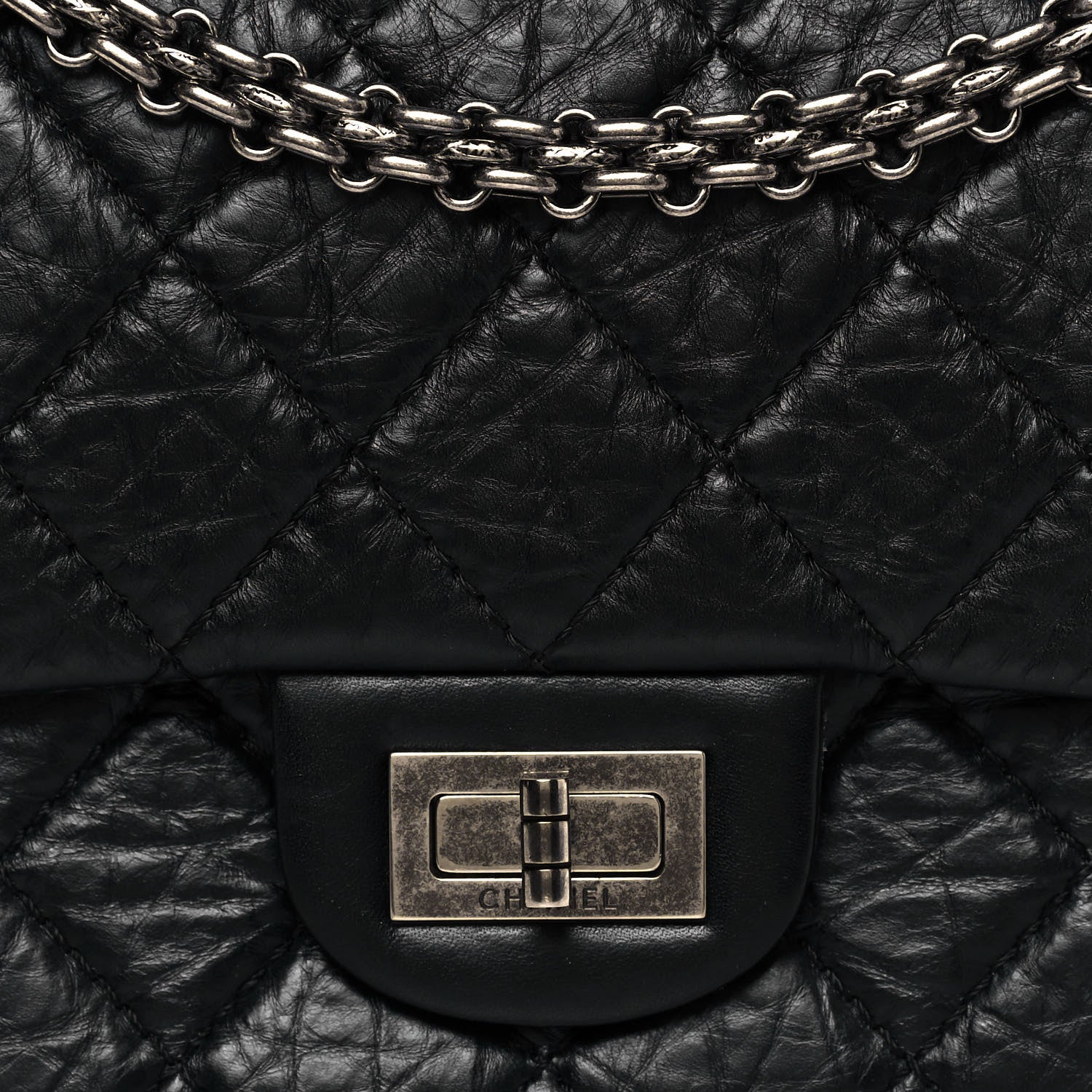 Chanel Aged Calfskin Quilted 2.55 Reissue 226 Flap Black 8 of 12