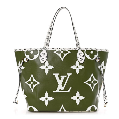 Louis Vuitton Monogram Giant Neverfull MM Kaki 1 of 9