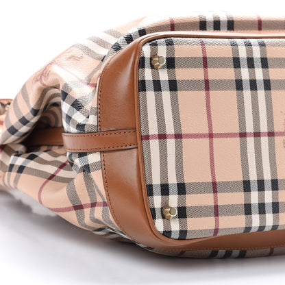 Burberry Haymarket Check Medium Golderton Tote Mid Camel 9 of 15