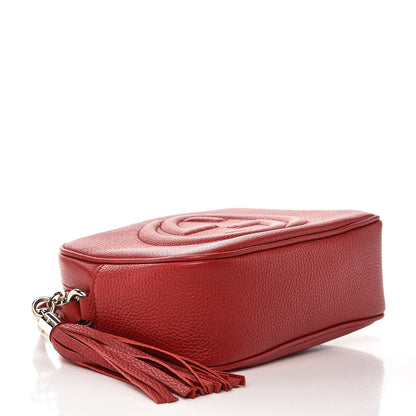 Gucci Pebbled Calfskin Small Soho Disco Bag Tabasco Red 4 of 7