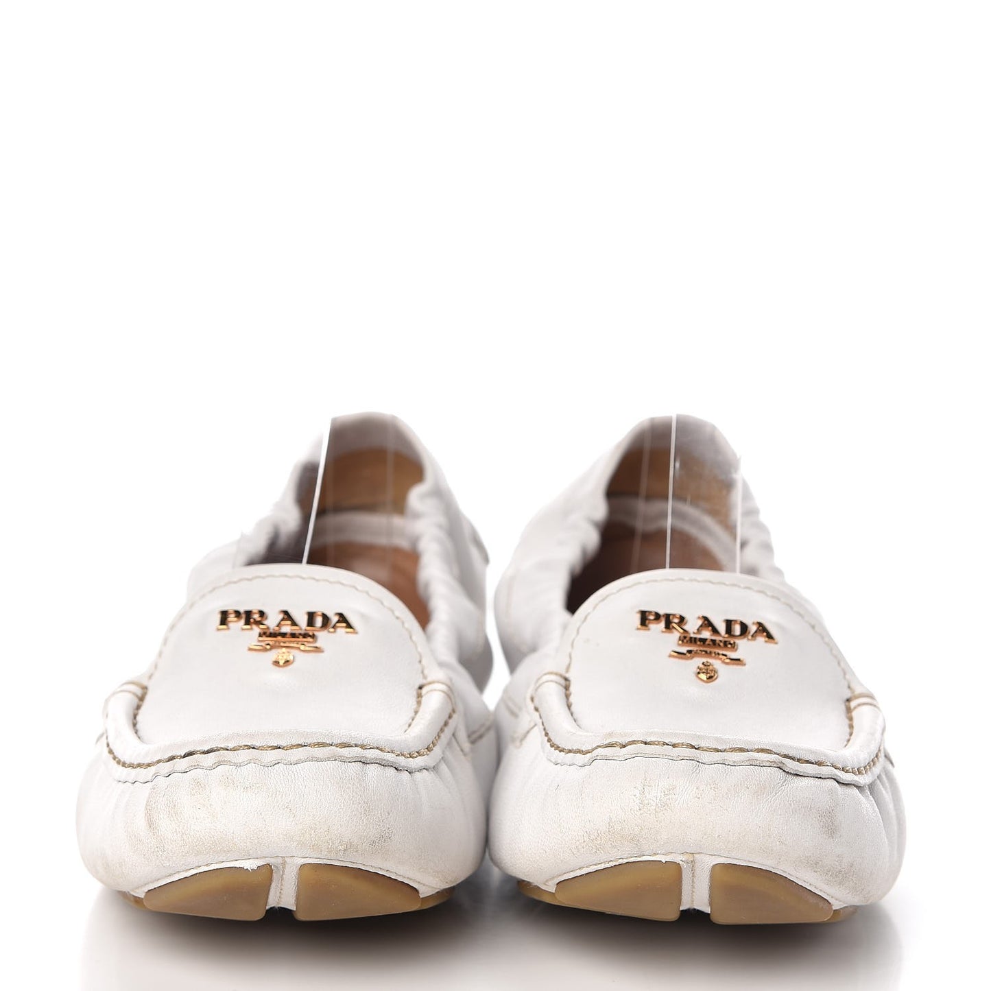 Vitello Daino Logo Loafers 40 Talco