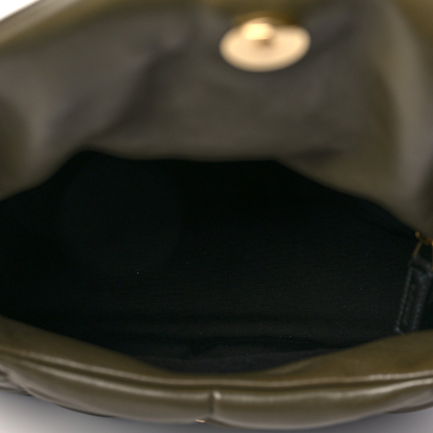 Lambskin Quilted Medium Loulou Puffer Monogram Chain Satchel Seaweed Green