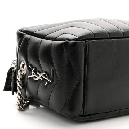 Saint Laurent Calfskin Y Quilted Monogram Small Loulou Bowling Bag Black 9 of 11