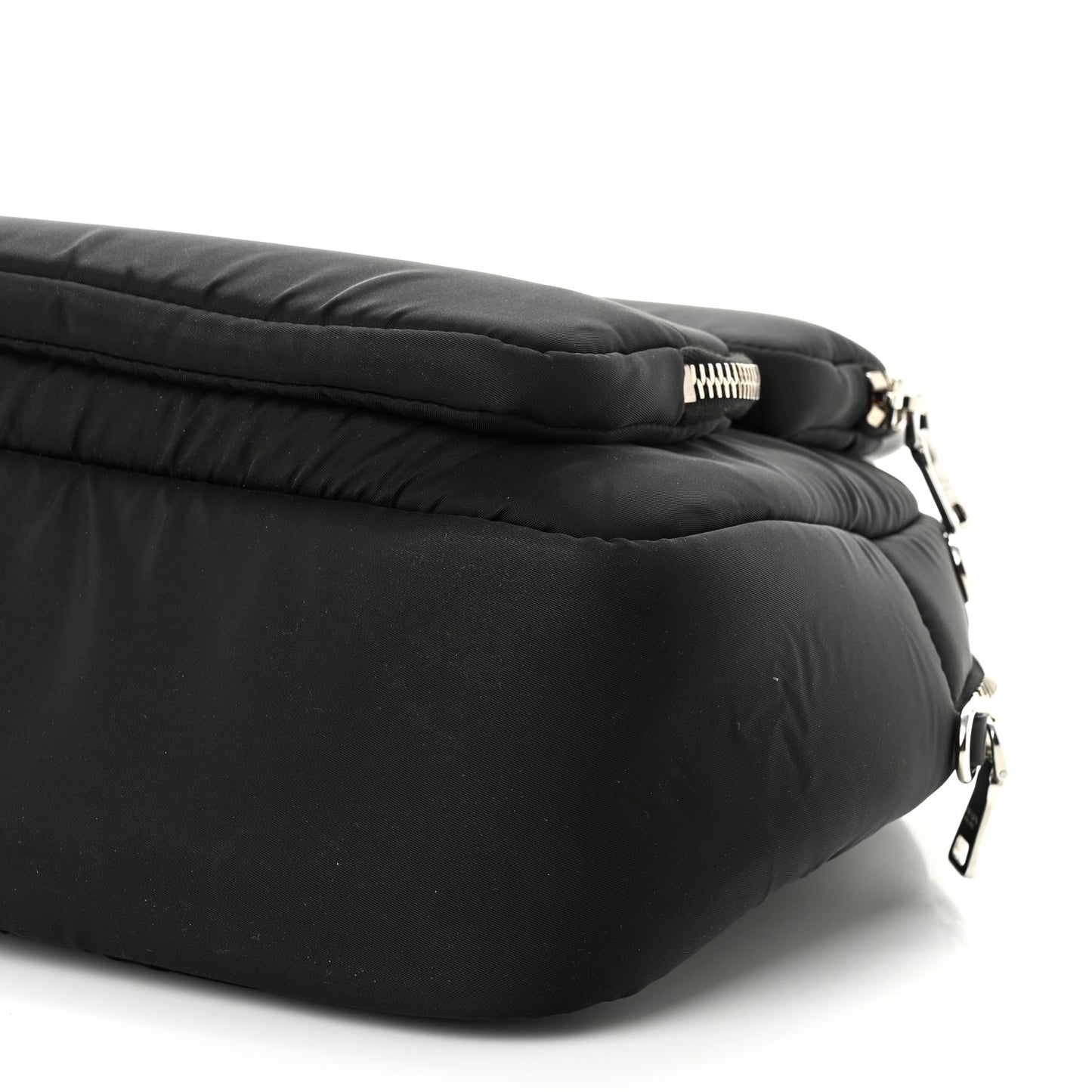 Tessuto Nylon Pocket Cargo Top Handle Bag Black Fuoco