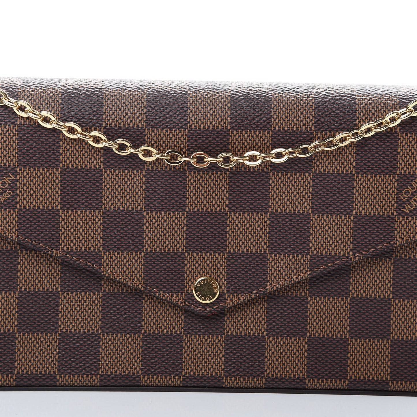 Damier Ebene Pochette Felicie Chain Wallet